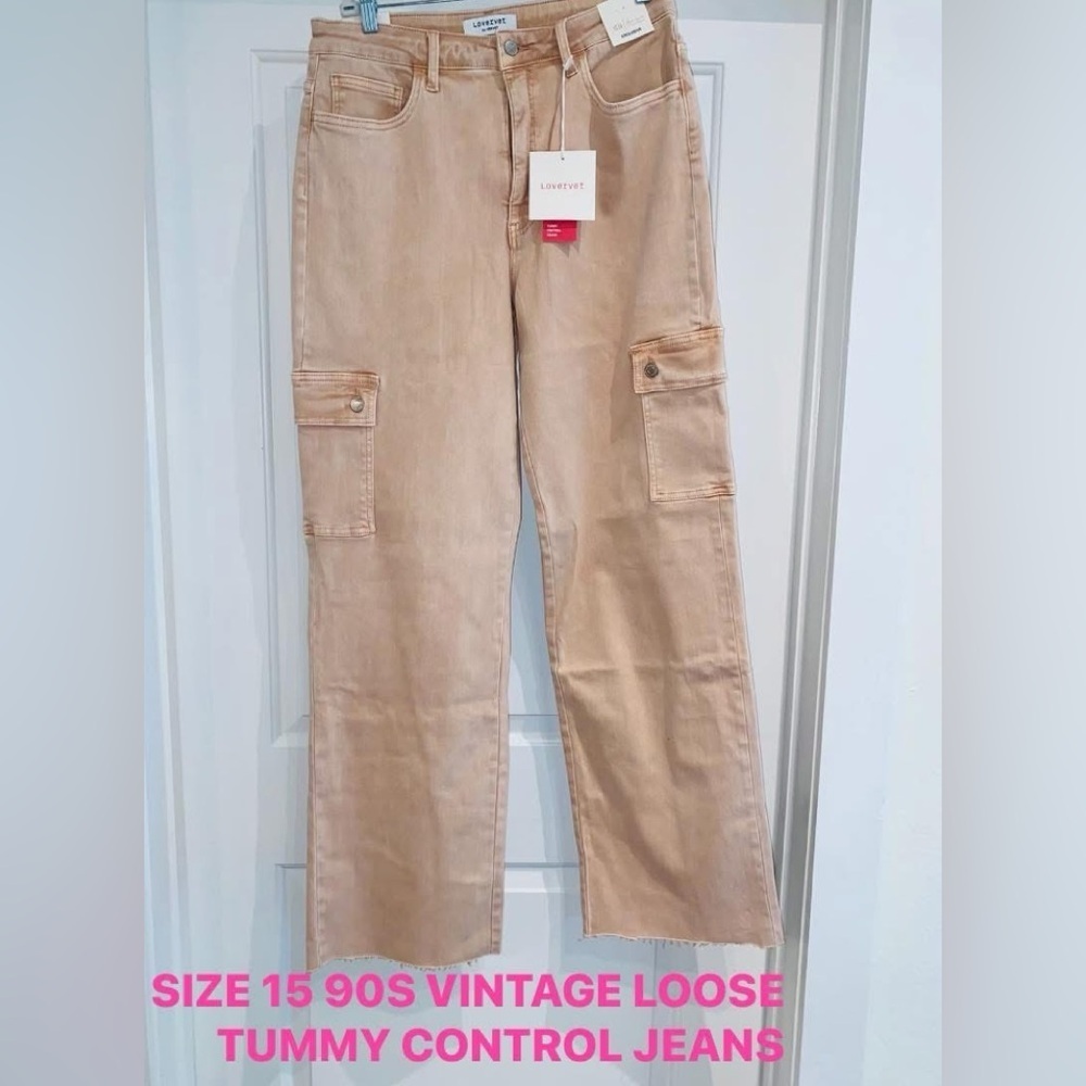 Lovervet by Vervet Women's High Rise Jeans - Tan